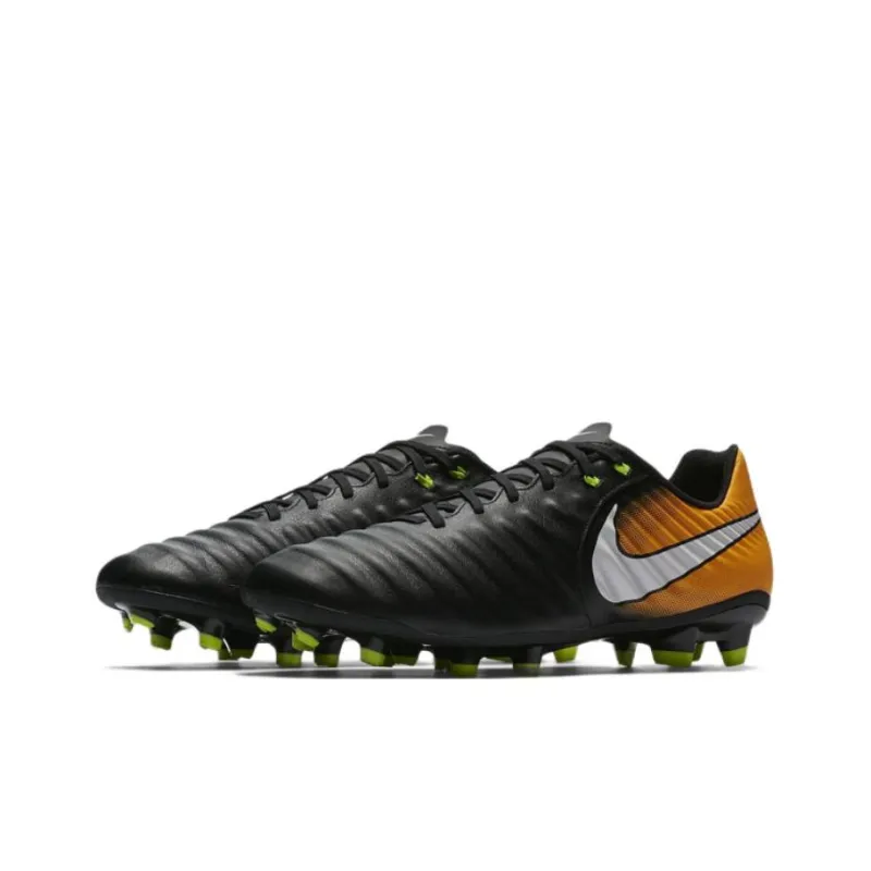 Nike Tiempo Ligera 6 Soccer Shoes Men Low-Top Black/Yellow-2