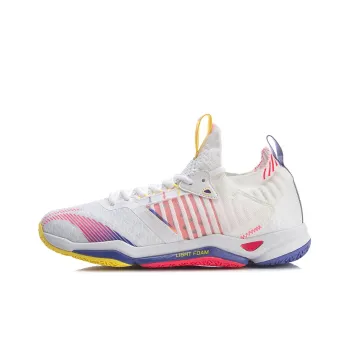 LiNing Raid 4 Low Top Badminton Shoes Unisex White Red