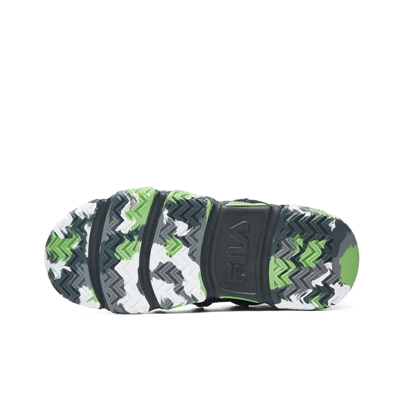 FILA FUSION Ade Vintage Basketball Shoes Women's Low Top Gray/Green-4