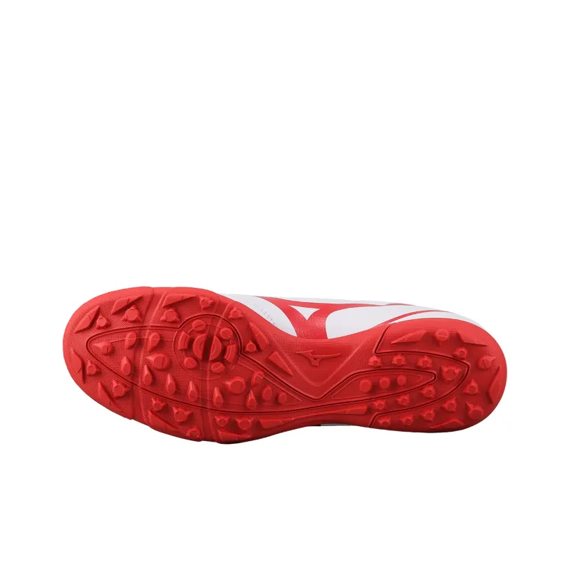 Mizuno TF Rubber Broken Studs Non slip Lightweight Soccer Shoes Men's White Red-4