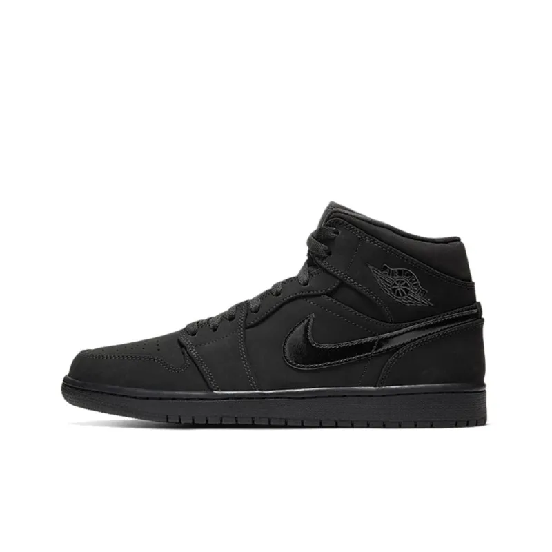 Jordan 1 Mid Triple Black 2020-0