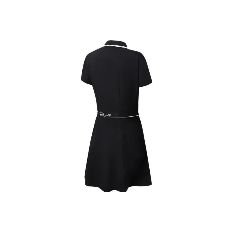 FILA Short Sleeved Dress Women's Black-2