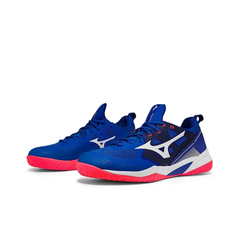 Mizuno Fang Badminton Shoes Men Low Top Blue/White-1