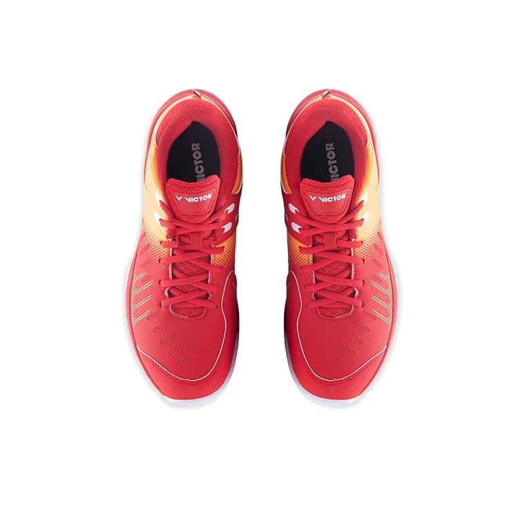 VICTOR Cushioning Anti Slip And Wear Resistant Breathable Coverage Support Low Top Badminton Shoes Unisex Bright Red-3