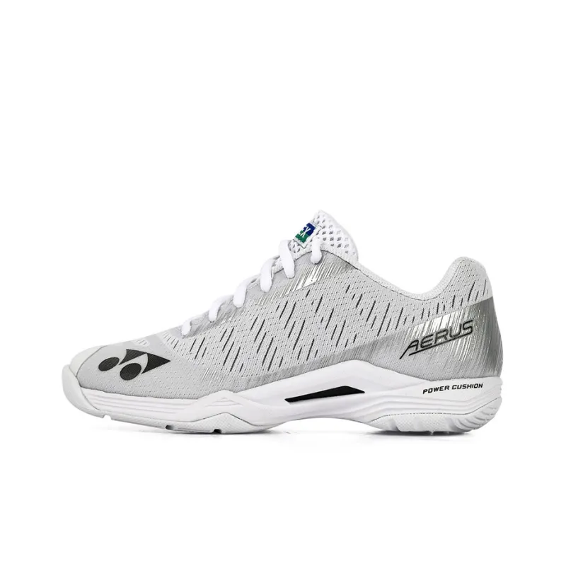 YONEX Power Cushion Badminton Shoes Women's Low Top White Gray Silver-0