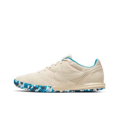 Nike Premier 2 Soccer Shoes Unisex Low-Top Beige/Blue