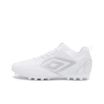 Umbro AG Rubber Short Studs Wear-Resistant Support Balance Impact-Resistant Soccer Shoes Men's White Silver