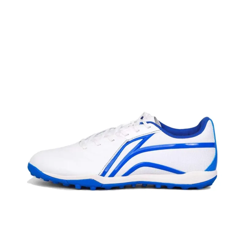 LiNing Cushioning Anti-Slip And Wear-Resistant Soccer Shoes Men's White Blue-0