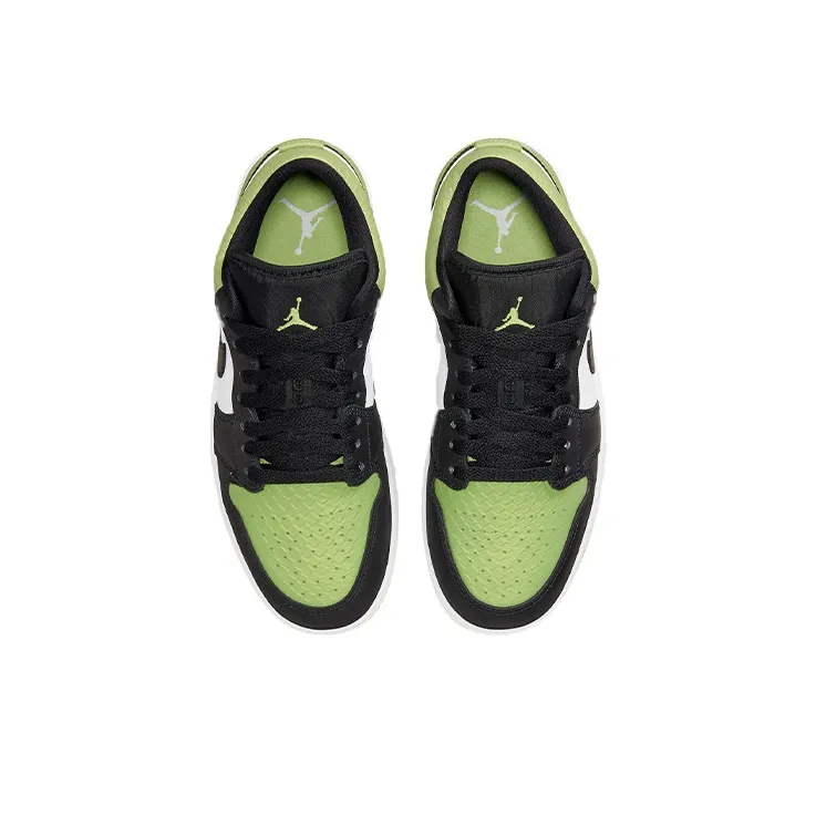 Jordan 1 Low Snakeskin Vivid Green Women's-3