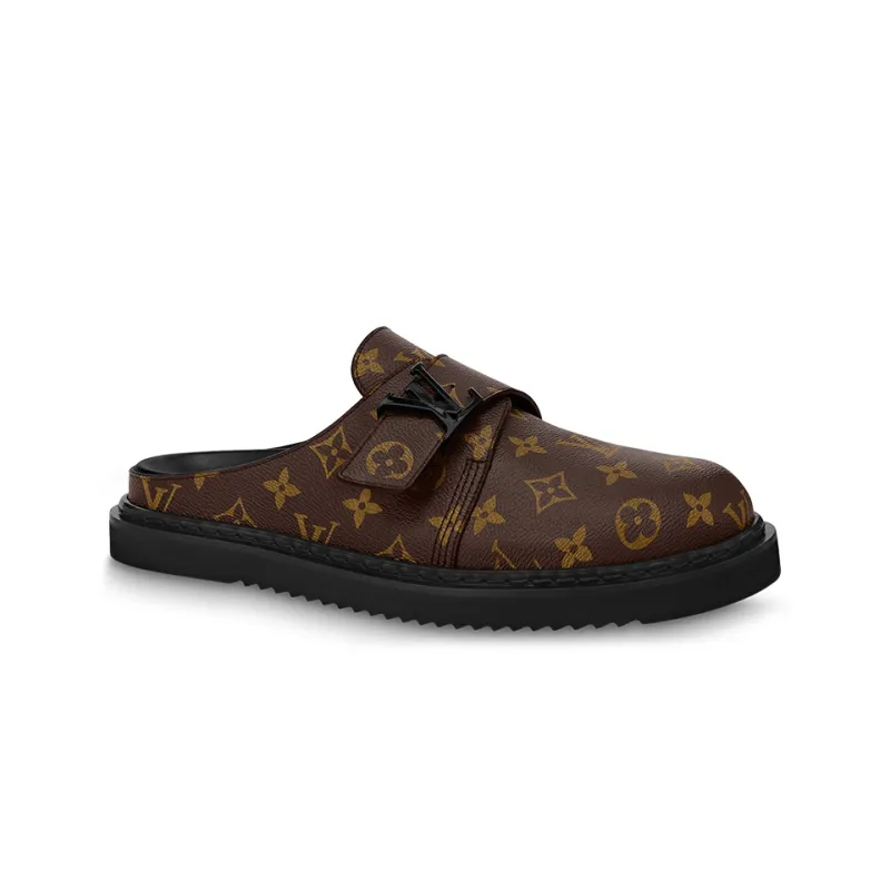 LOUIS VUITTON Easy Closed Toe Slippers Men's Brown-2