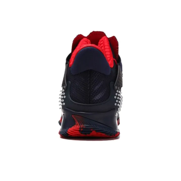 Adidas Ball 365 Cushioned Wear-Resistant Warm Breathable High-Top Vintage Basketball Shoes Men's Blue Red-3