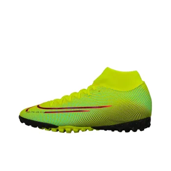 Nike Mercurial Superfly 7 TF Rubber Broken Studs Wear Resistant Soccer Shoes Men's Lemon
