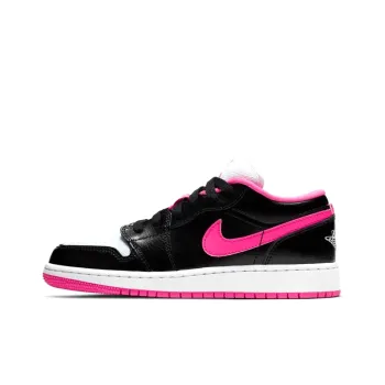 Jordan 1 Low Black White Hyper Pink GS