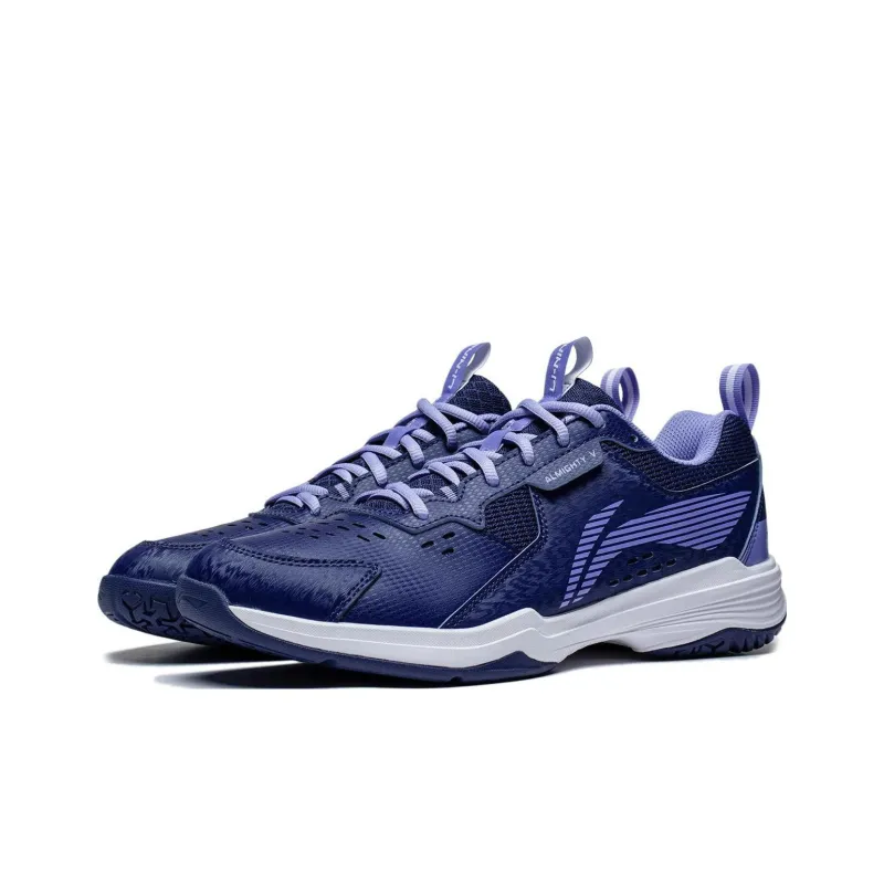 LiNing Ace Ⅴ Anti Slip And Wear Resistant Breathable Low Top Badminton Shoes Unisex Navy-2