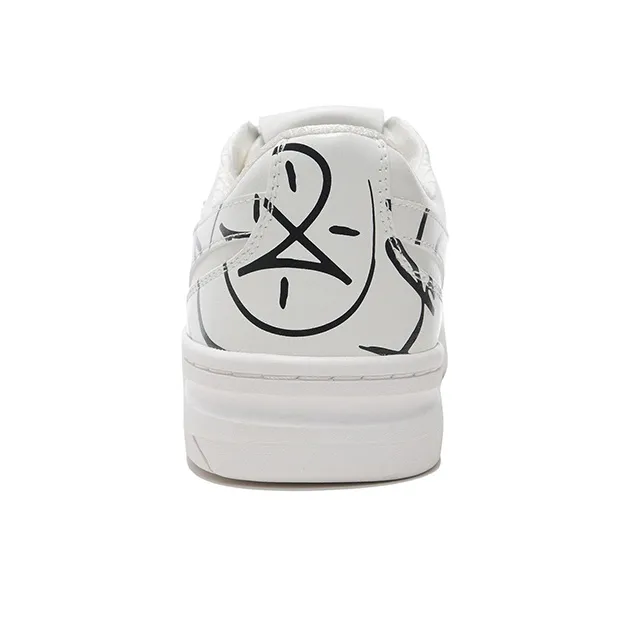DFT LiNing Wade Collection Cushioning Anti Slip And Wear Resistant Low Top Vintage Basketball Shoes White Black-3