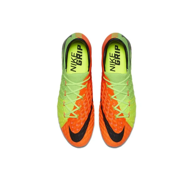 Nike Hypervenom Phelon Soccer Shoes Men Low Top Green/Orange/Black-3