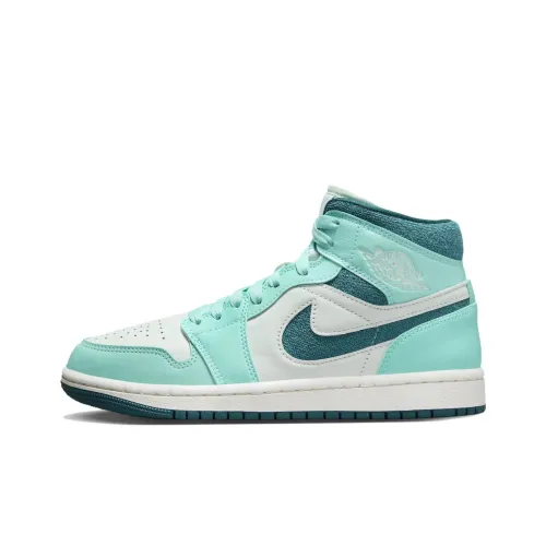 Jordan 1 Mid Chenille Bleached Turquoise Women's