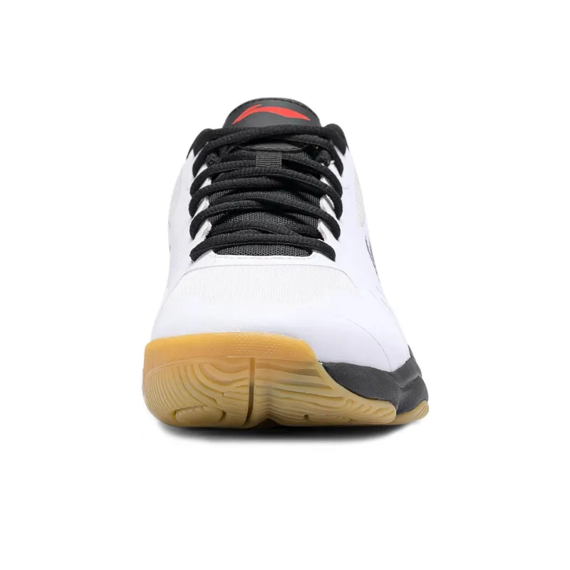 LiNing CS16 Anti Slip Wear Resistant Low Top Badminton Shoes Unisex White Black Red-3