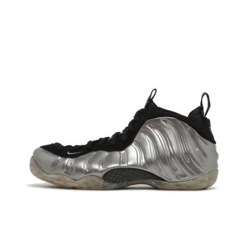 Nike Foamposite One Vintage Basketball Shoes Men Mid-Top Metallic Tin Foil/Black