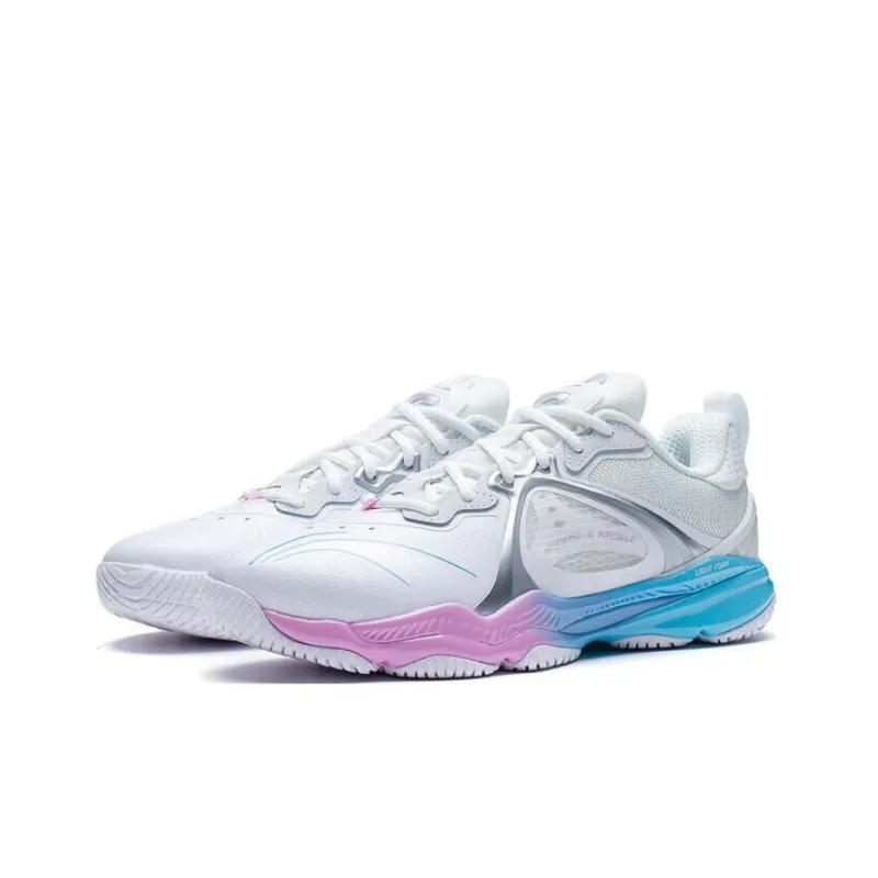 LiNing Chameleon 6.0 Cushioning Anti Slip And Wear Resistant Breathable Rebound Low Top Badminton Shoes Unisex White-2