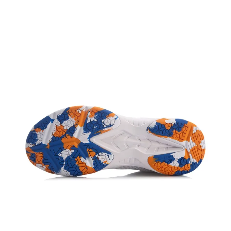 LINING Badminton Shoes Women's Low Top White/Orange-4