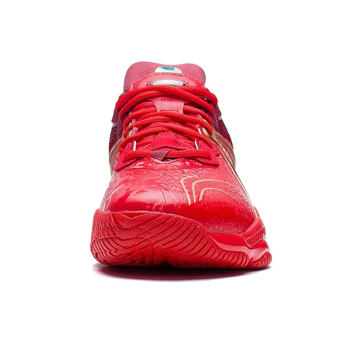 LiNing Chameleon 6.0 Cushioning Anti Slip Wear Resistant Breathable Support Rebound Low Top Badminton Shoes Unisex Red-4