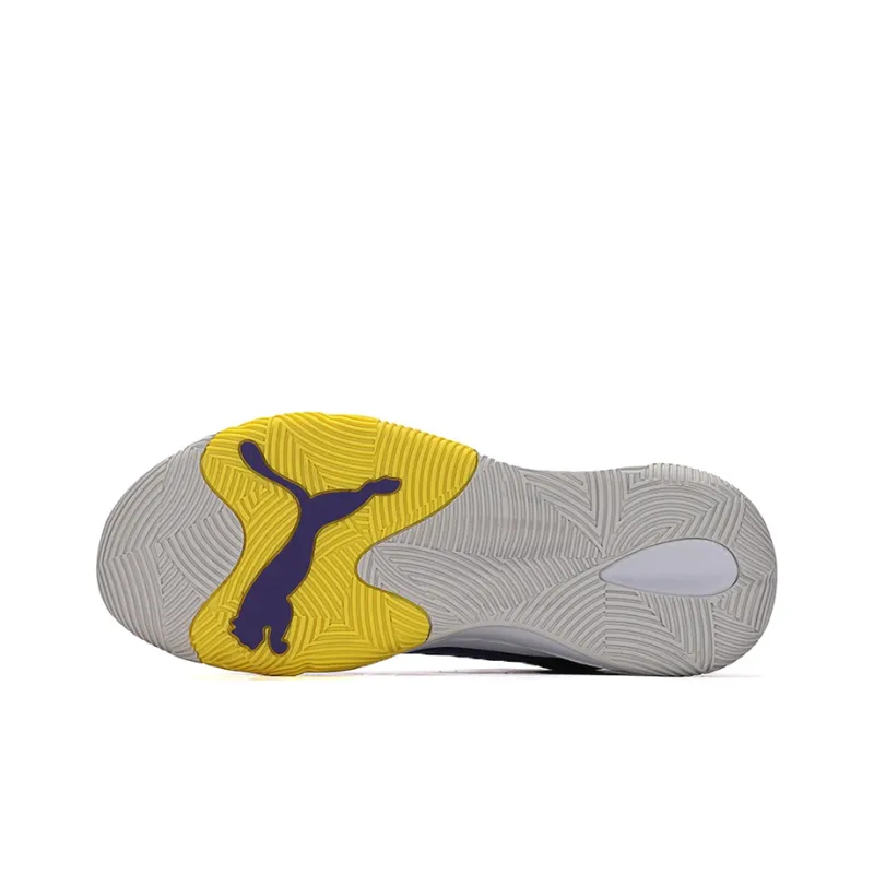 PUMA Unisex Rebound Future Evo Mid Top Purple/Gold-5