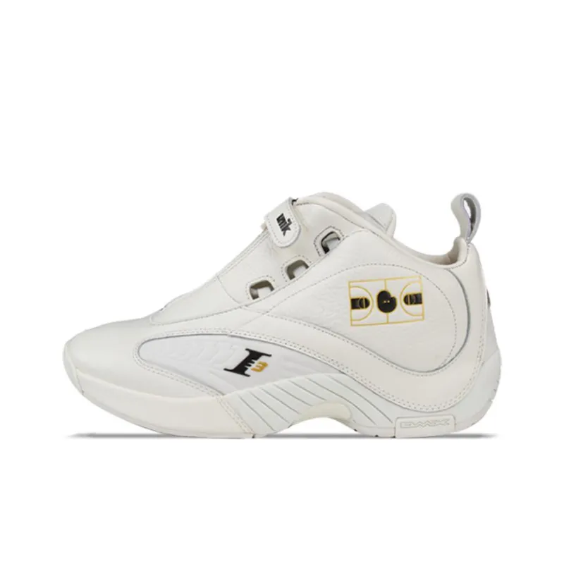 Reebok Answer4 Cushioning Anti Slip And Wear Resistant Vintage Basketball Shoes White-1