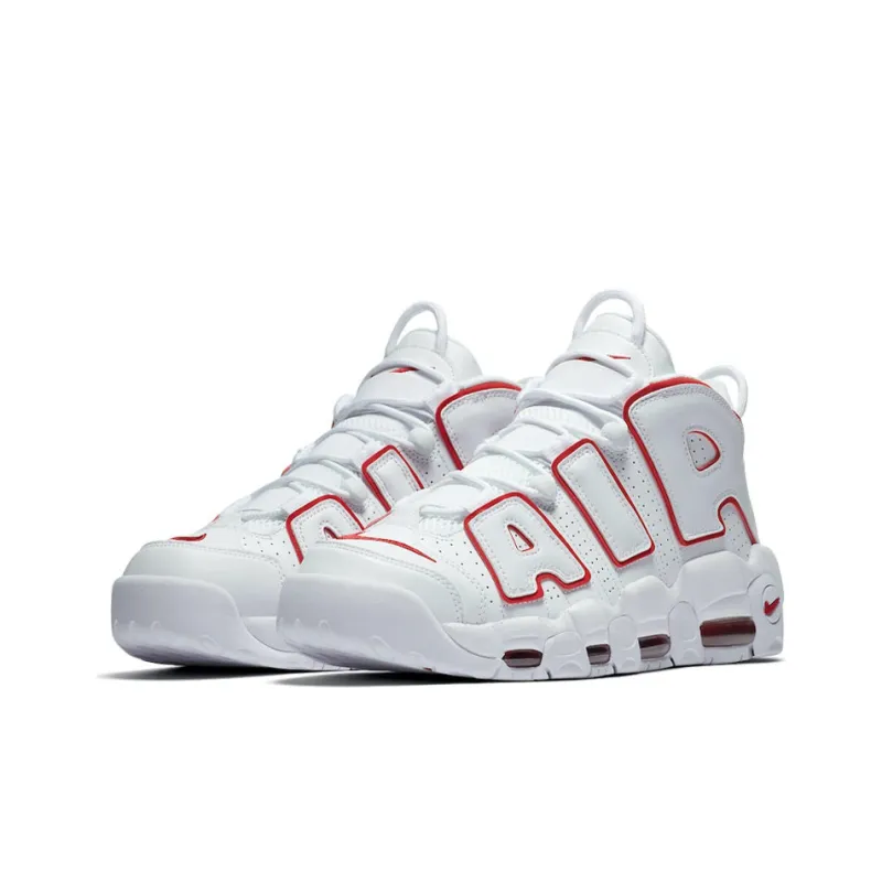 Nike Air More Uptempo White Varsity Red Outline-2
