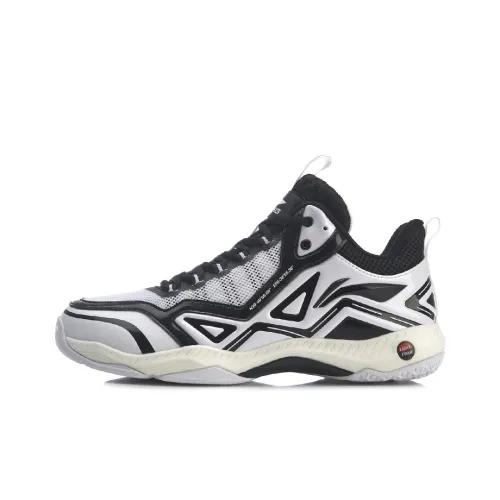 LINING Roar Badminton Shoes Unisex Low-Top Black/White