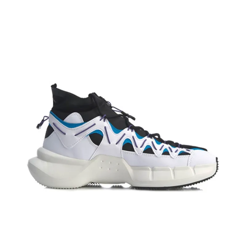 LiNing Essence 2.3 Discovery Low Top Vintage Basketball Shoes Men's Black White-1
