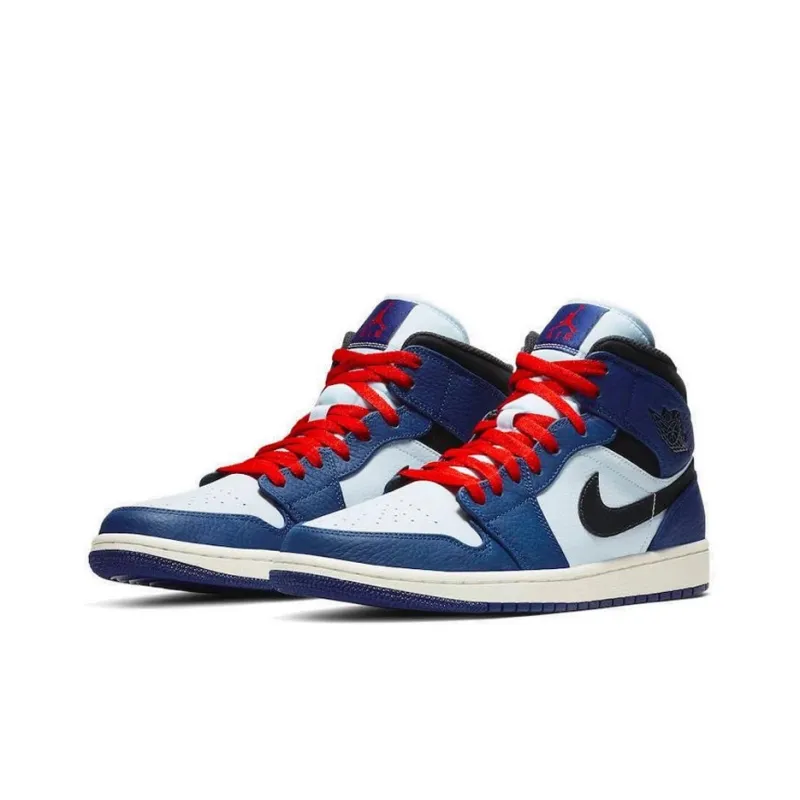 Jordan 1 Mid Deep Royal Blue Black-2