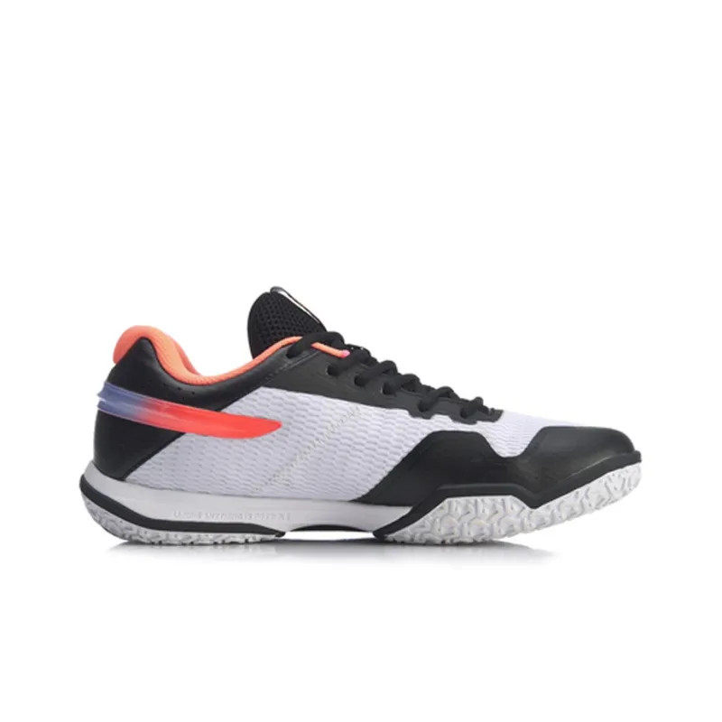 LiNing Flying Close To The Ground Lite Cushioning Rebound Low-Top Badminton Shoes White Black-1