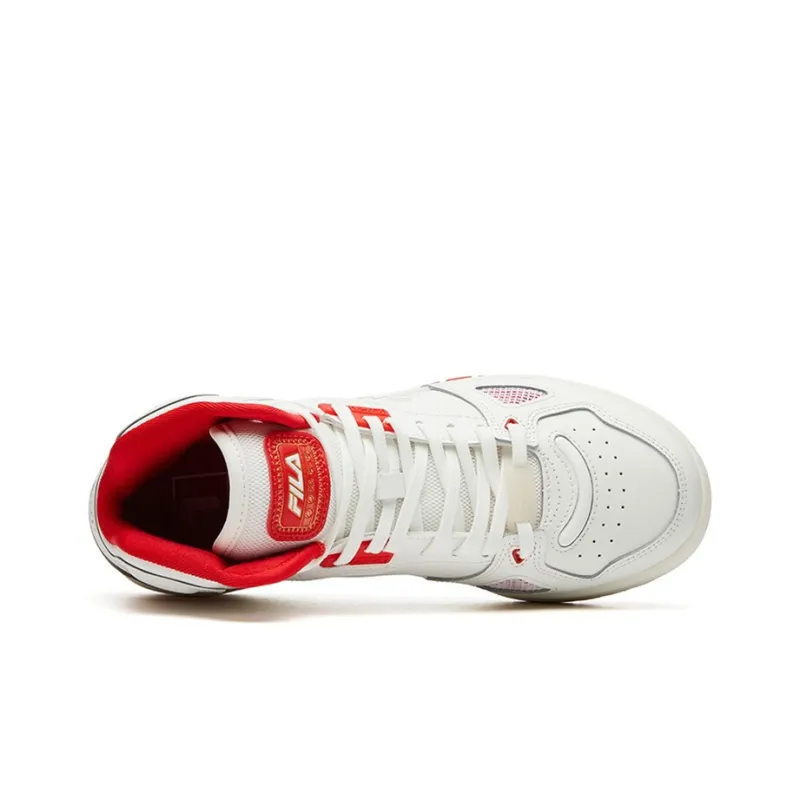 FILA Teratach High Top White/Red Women's-4