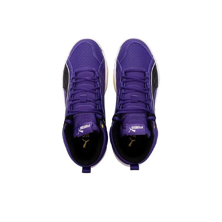 PUMA Unisex Rebound Future Evo Mid Top Purple/Gold-3