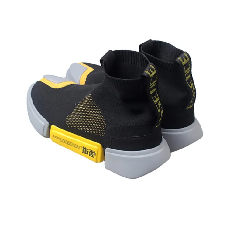 LINING Essence 2 Vintage Basketball Shoes Men High Top Black/Gray/Yellow-2