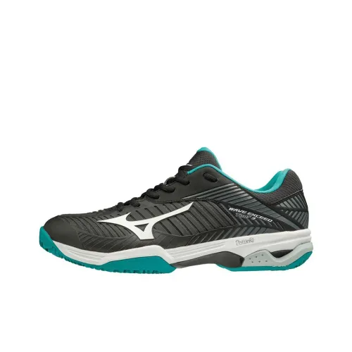 Mizuno Badminton Shoes Men Low-Top Black/White/Blue