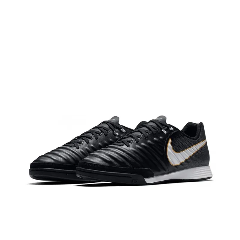 Nike Tiempo IC/IN Indoor Cushioning Anti-Slip And Wear-Resistant Soccer Shoes Black-2