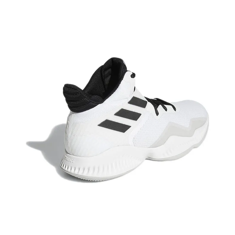 Adidas Explosive Bounce 2018 Cushioning Anti-Slip And Wear-Resistant Mid-Top Vintage Basketball Shoes Men's White Black-3
