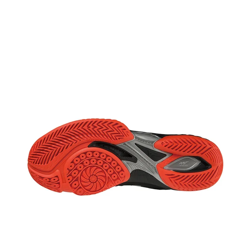 Mizuno Wave Claw Badminton Shoes Unisex Low Top Black/Red-4