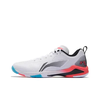 LiNing Sprint SE Wear-Resistant Support Rebound Low-Top Badminton Shoes Unisex Blue Red White