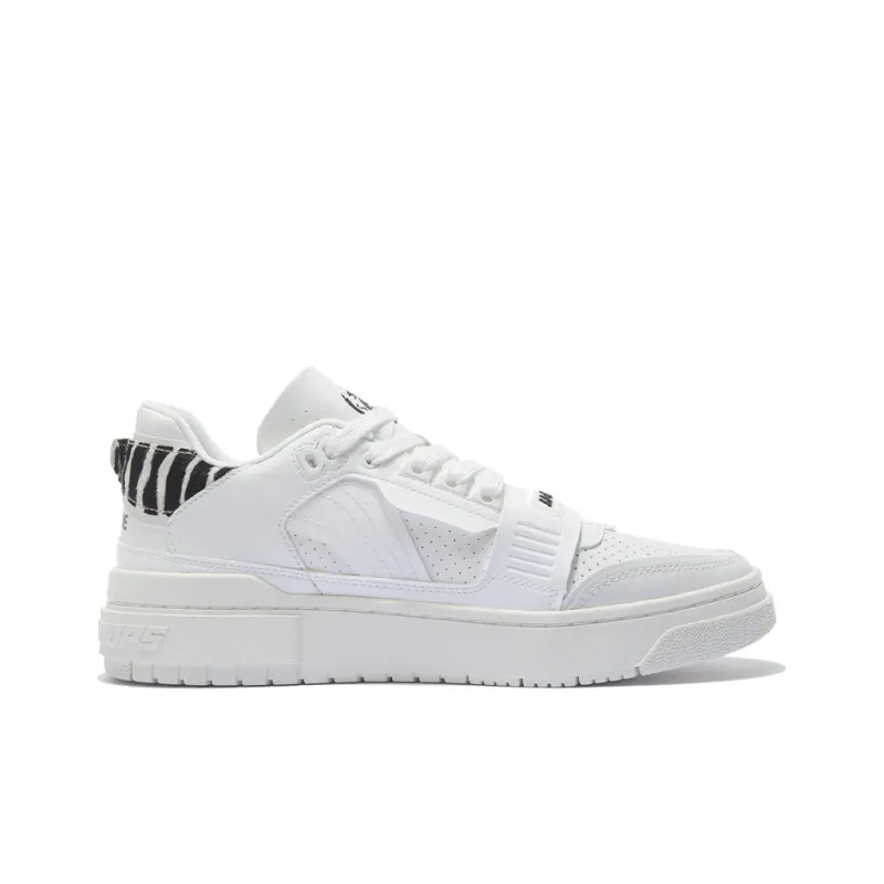 LiNing Rookie Anti Slip Wear Resistant Lightweight Coverage Low Top Vintage Basketball Shoes Men's Ecru-1