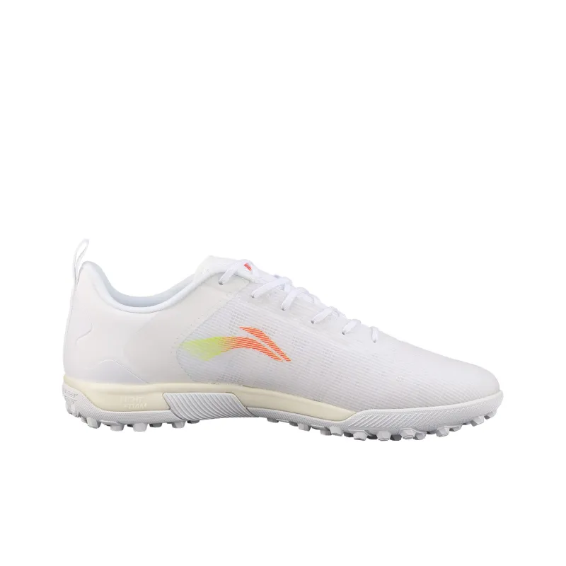 LiNing Shadow Cushioning Anti-Slip And Wear-Resistant Coverage Soccer Shoes Men's White Orange-1