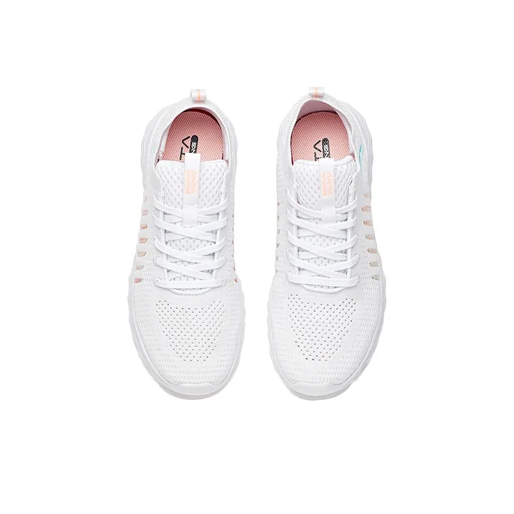 ANTA Training Shoes Women's Low Top ANTA White/Fluorescent Sunset Orange-2