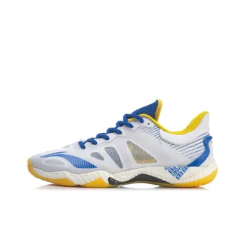 LiNing 4 Generations Cushioned Anti Slip Wear Resistant Breathable Lightweight Low Top Badminton Shoes Men's Pale Blue