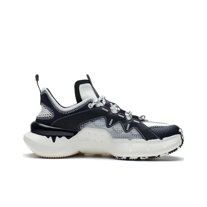 LINING Enlightenment 2.3 Lite Vintage Basketball Shoes Women's Low Top Ecru/Black-1