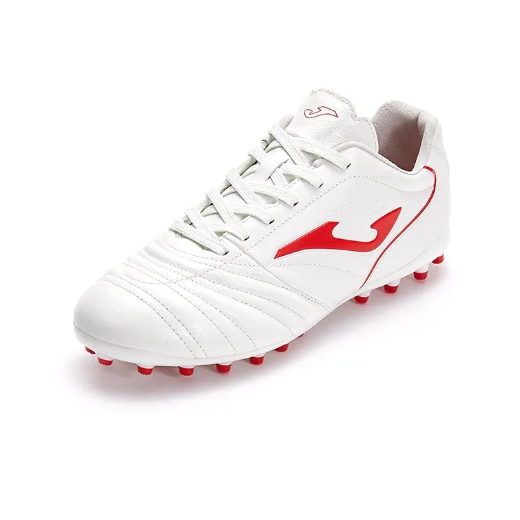 Joma Aguila MG Rubber Short Studs Artificial Ground Abrasion Resistant Coverage Soccer Shoes Men's White Red-2