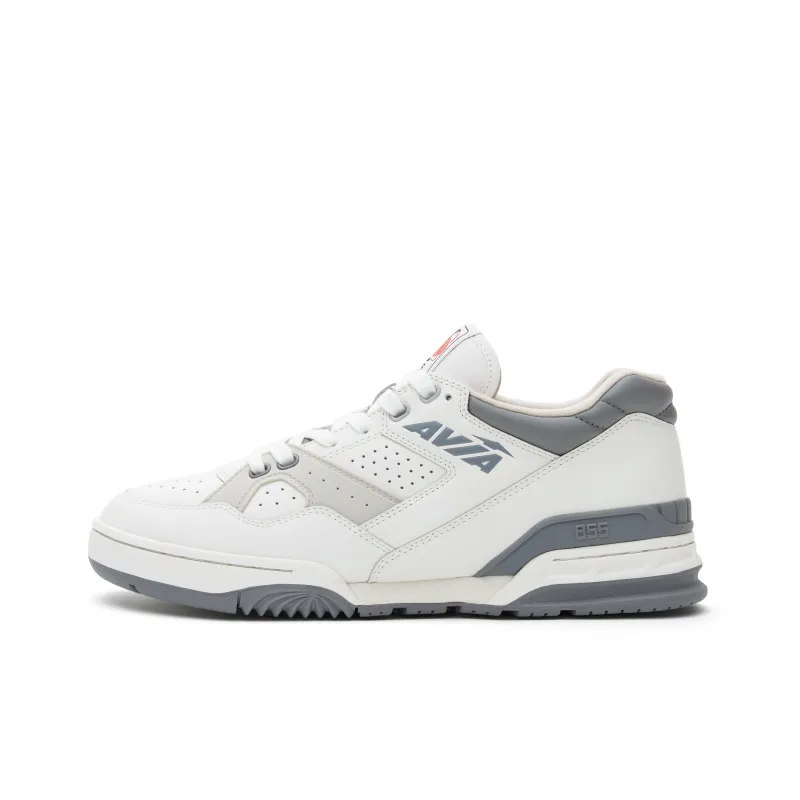 AVIA 855 Series Anti Slip Wear Resistant Low Top Vintage Basketball Shoes Men's White Gray-0