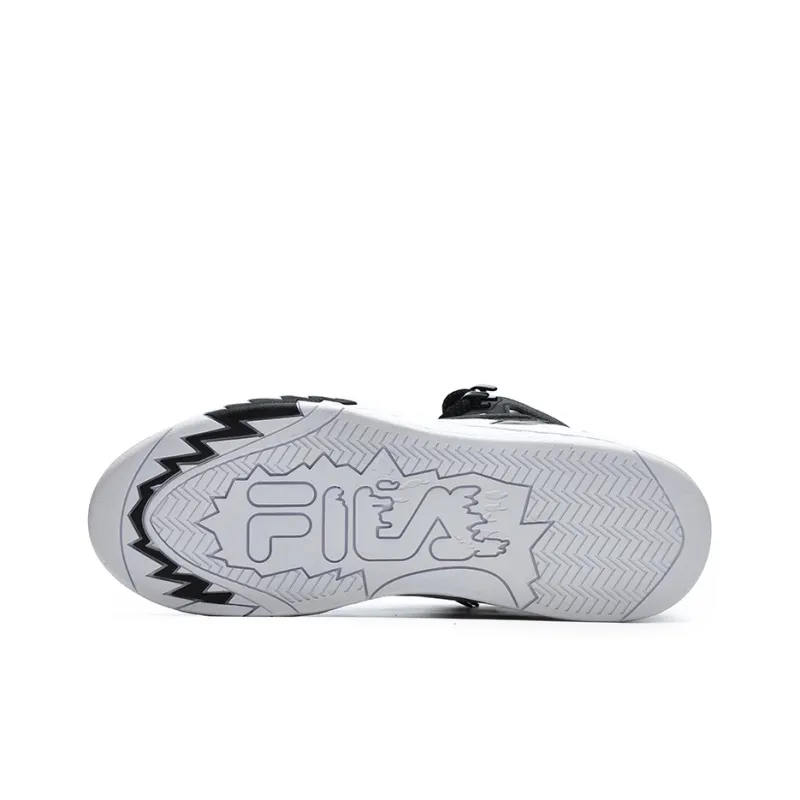 FILA FUSION DESPERADO Fugitive Anti Slip Wear Resistant Mid Top Vintage Basketball Shoes Men's FILA White Black-4
