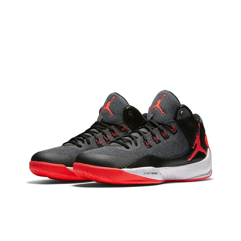 JORDAN Rising High 2 Sneakers Black/Red/White-2